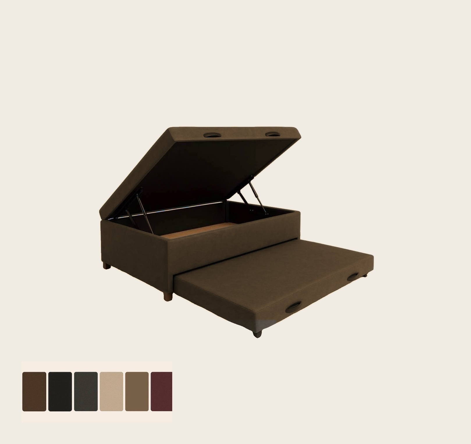 Cama Baú Solteiro com Cama Auxiliar RoyalFlex