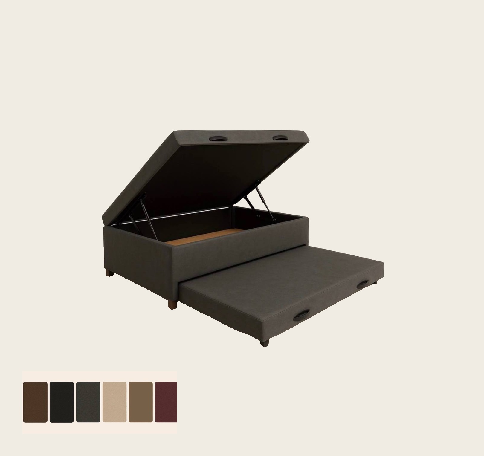 Cama Baú Solteiro com Cama Auxiliar RoyalFlex